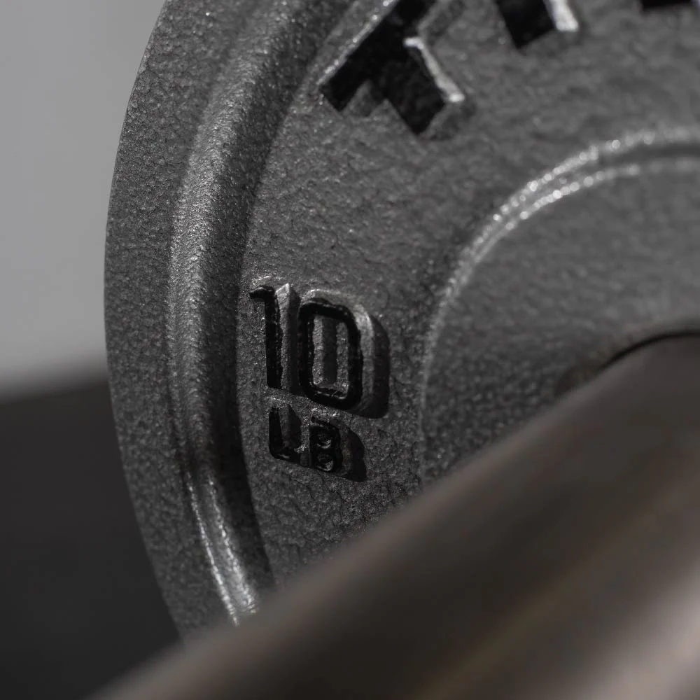 Scratch and Dent, 10 LB Pair Cast Iron Olympic Plates - Image 6