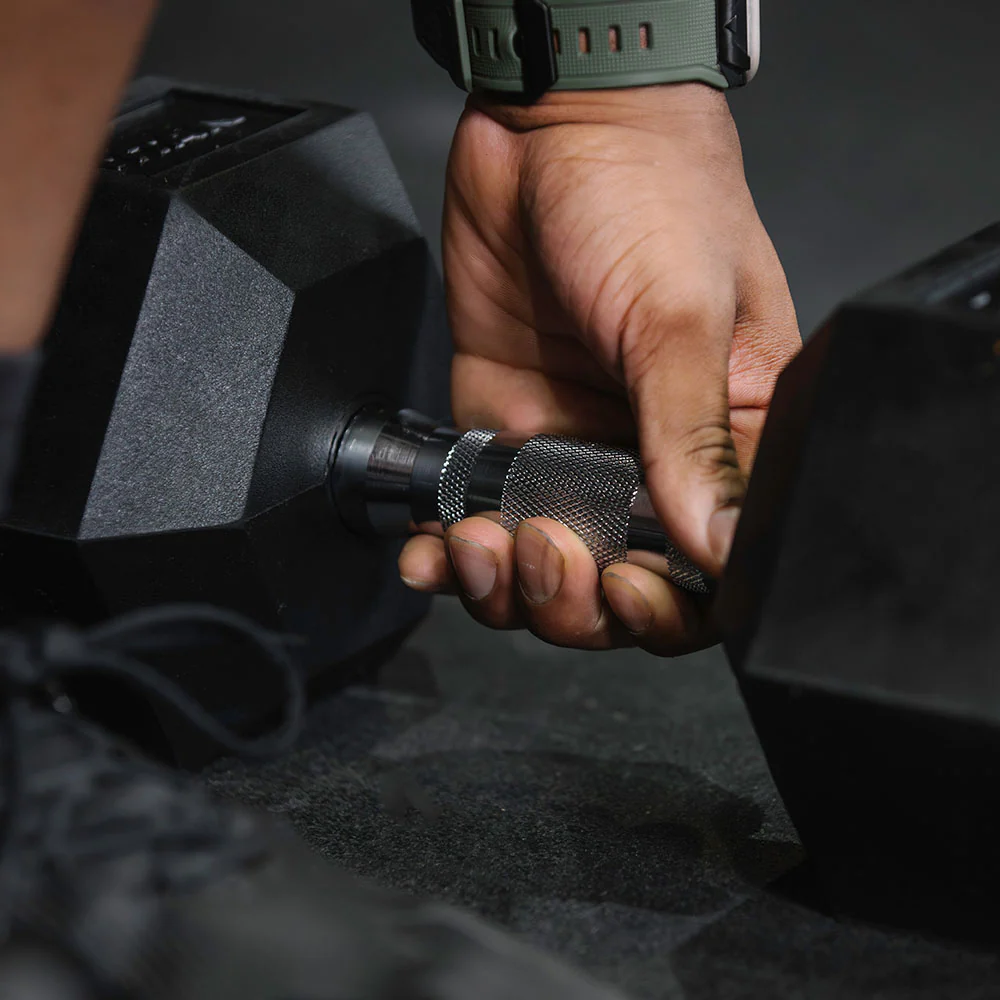 100 LB Rubber Hex Dumbbells - Image 5