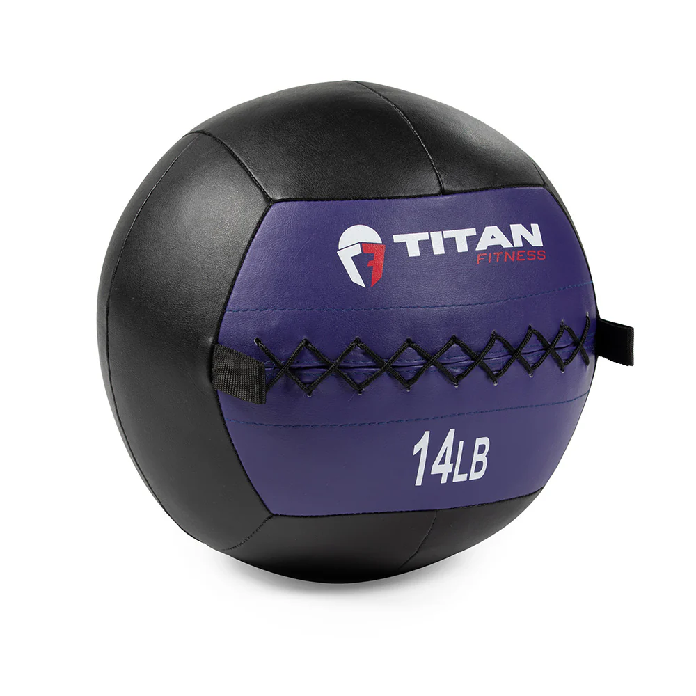 Scratch and Dent, 14 lb Soft Medicine Wall Ball Leather
