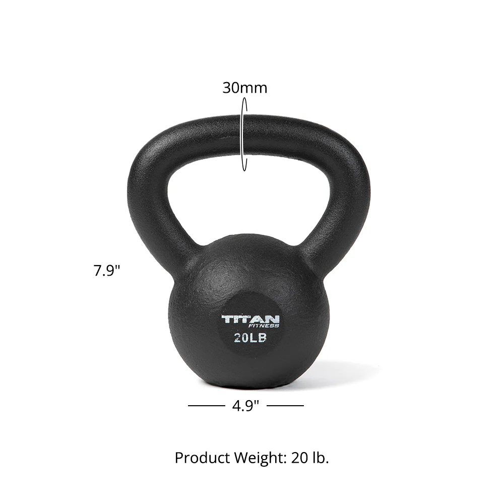 Scratch and Dent, 20 LB Cast Iron Kettlebell - Image 6