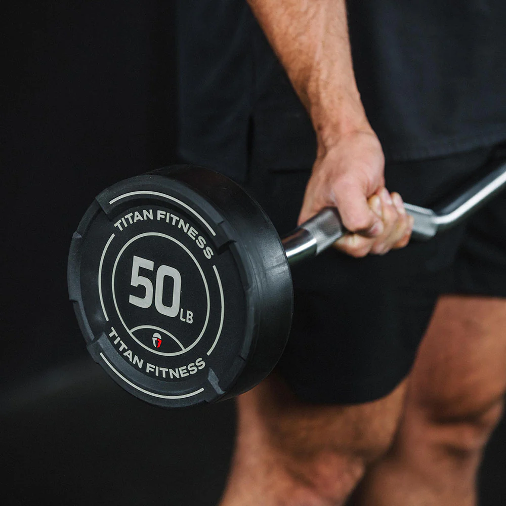 20 LB EZ Curl Fixed Urethane Barbell - Image 9