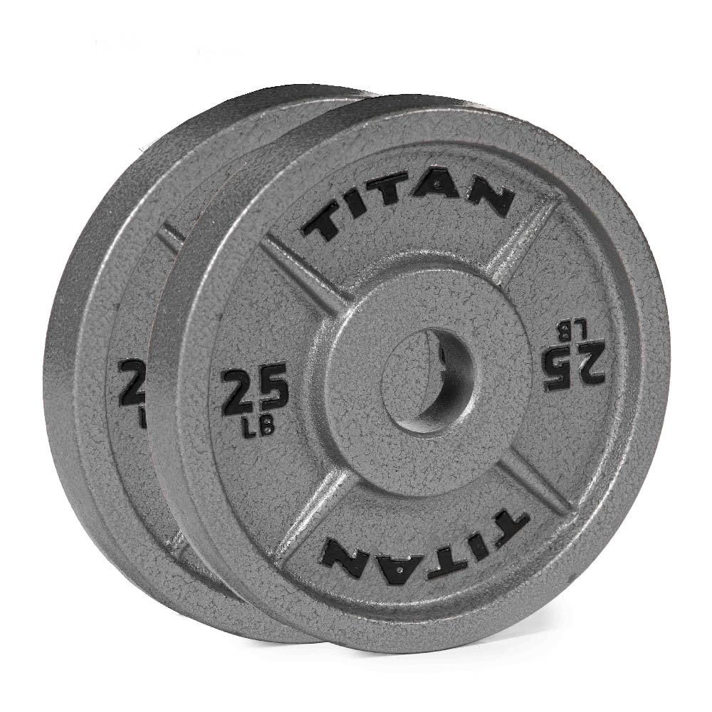 Scratch and Dent, 25 LB Pair Cast Iron Olympic Plates
