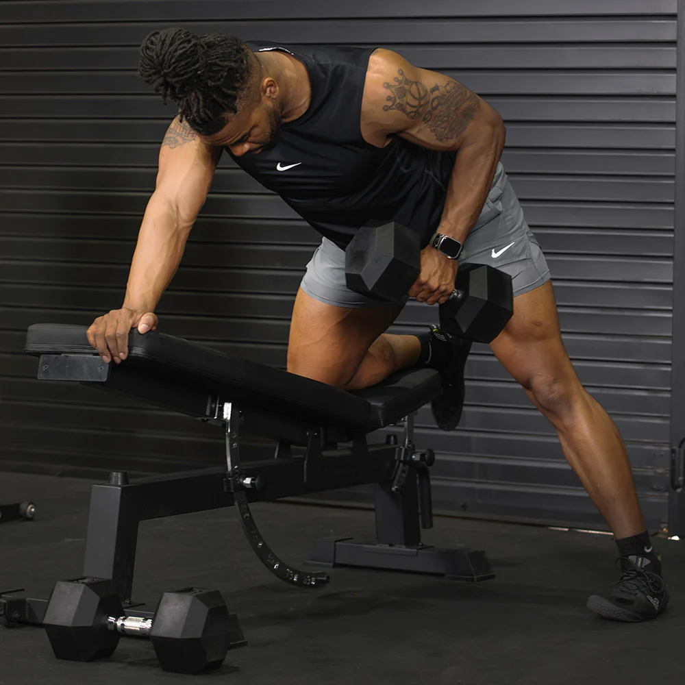 Scratch and Dent, 40 LB Rubber Hex Dumbbell - Image 3