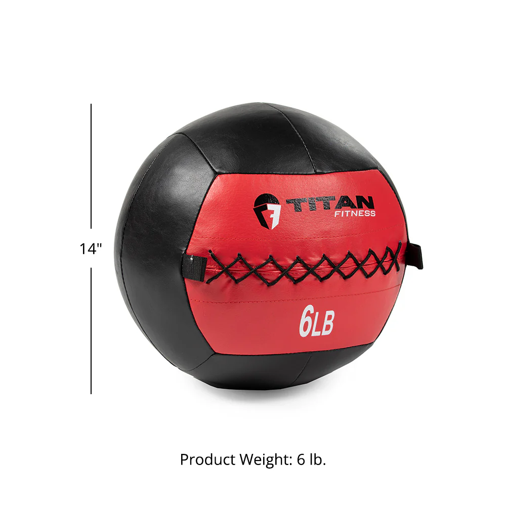 6 LB Soft Leather Medicine Wall Ball - Image 7