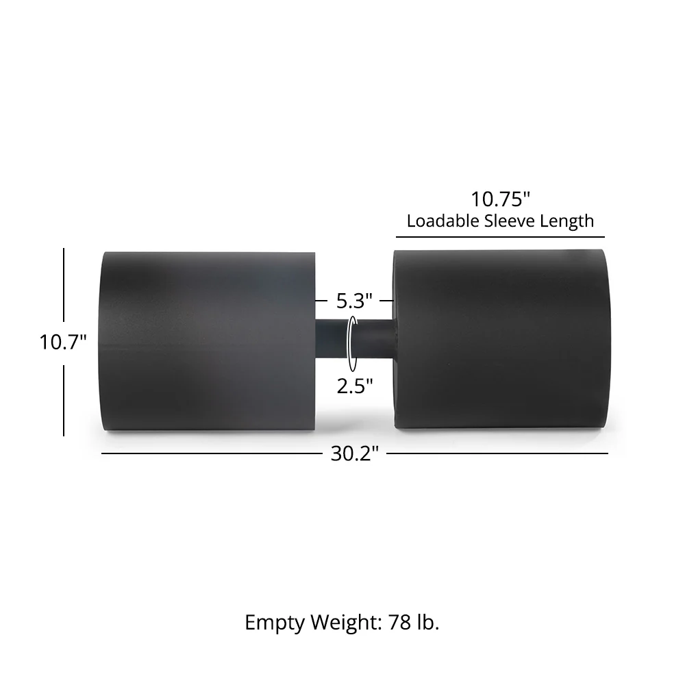 Scratch and Dent, 10" Circus Dumbbell, 2.5" Handle - Image 10