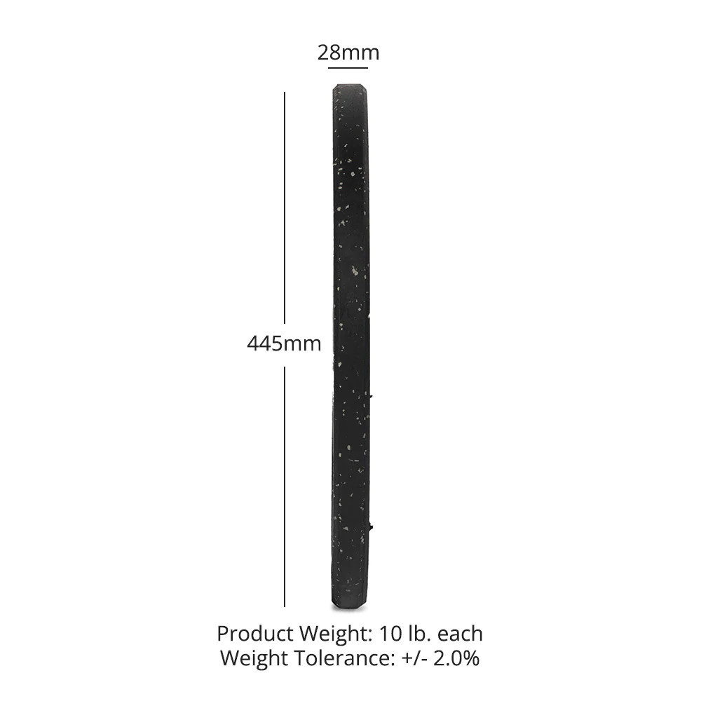 Scratch and Dent, 10 LB Pair Crumb Rubber Bumper Plates - Image 10