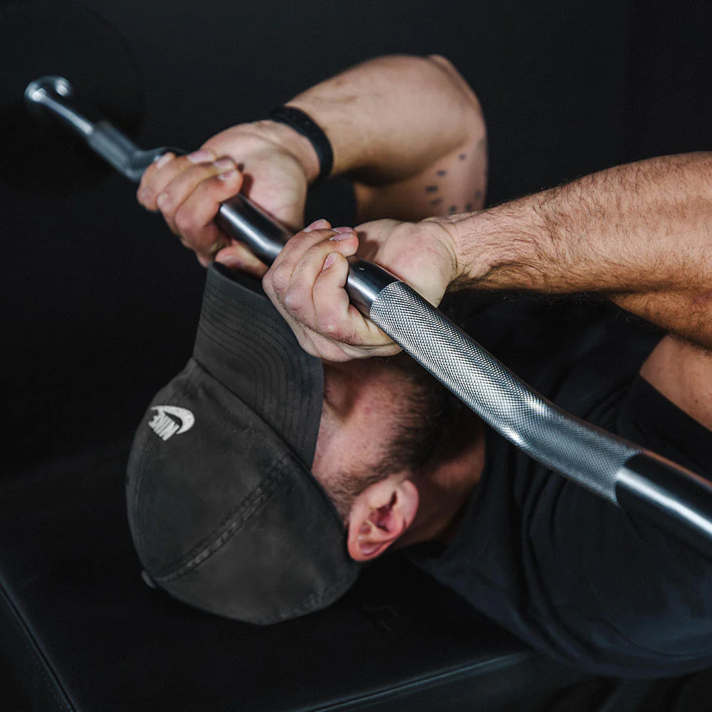 110 LB EZ Curl Fixed Urethane Barbell - Image 7