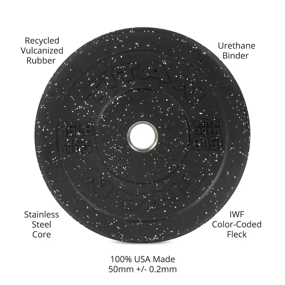 Scratch and Dent, 15 LB Pair Crumb Rubber Bumper Plates - Image 9