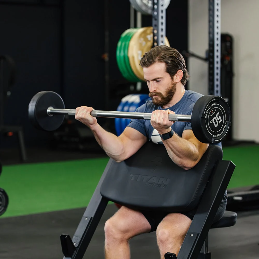 20 LB Straight Fixed Urethane Barbell - Image 3