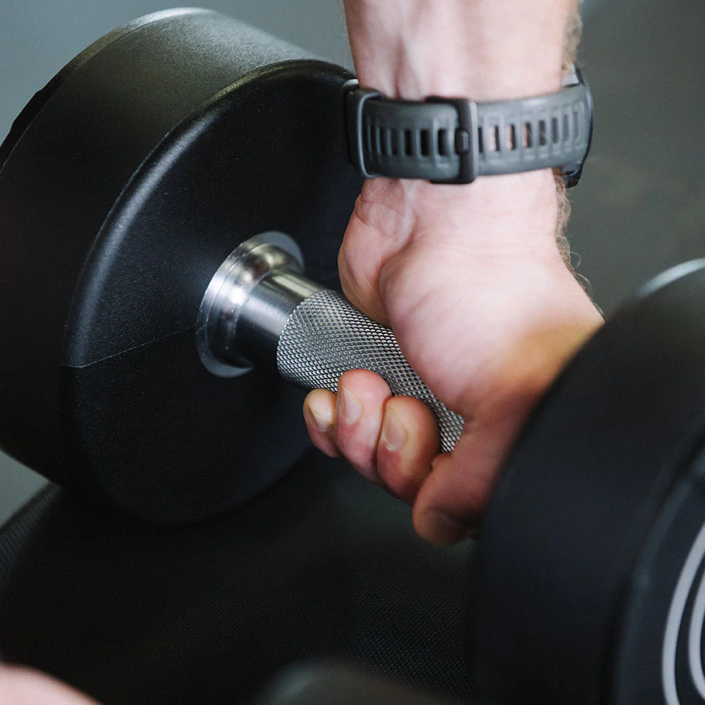 25 LB Pair Round Urethane Dumbbells - Image 6