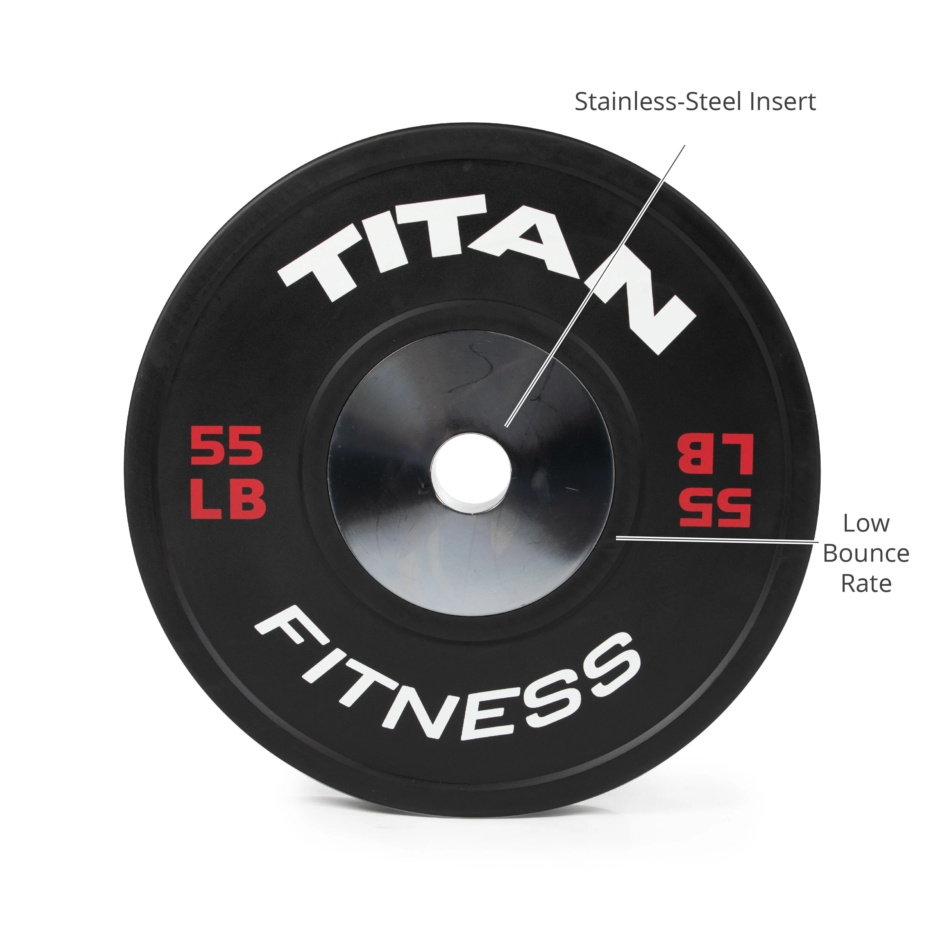 Scratch and Dent, Elite Olympic Bumper Plate | Black | 55 LB Single - Image 10