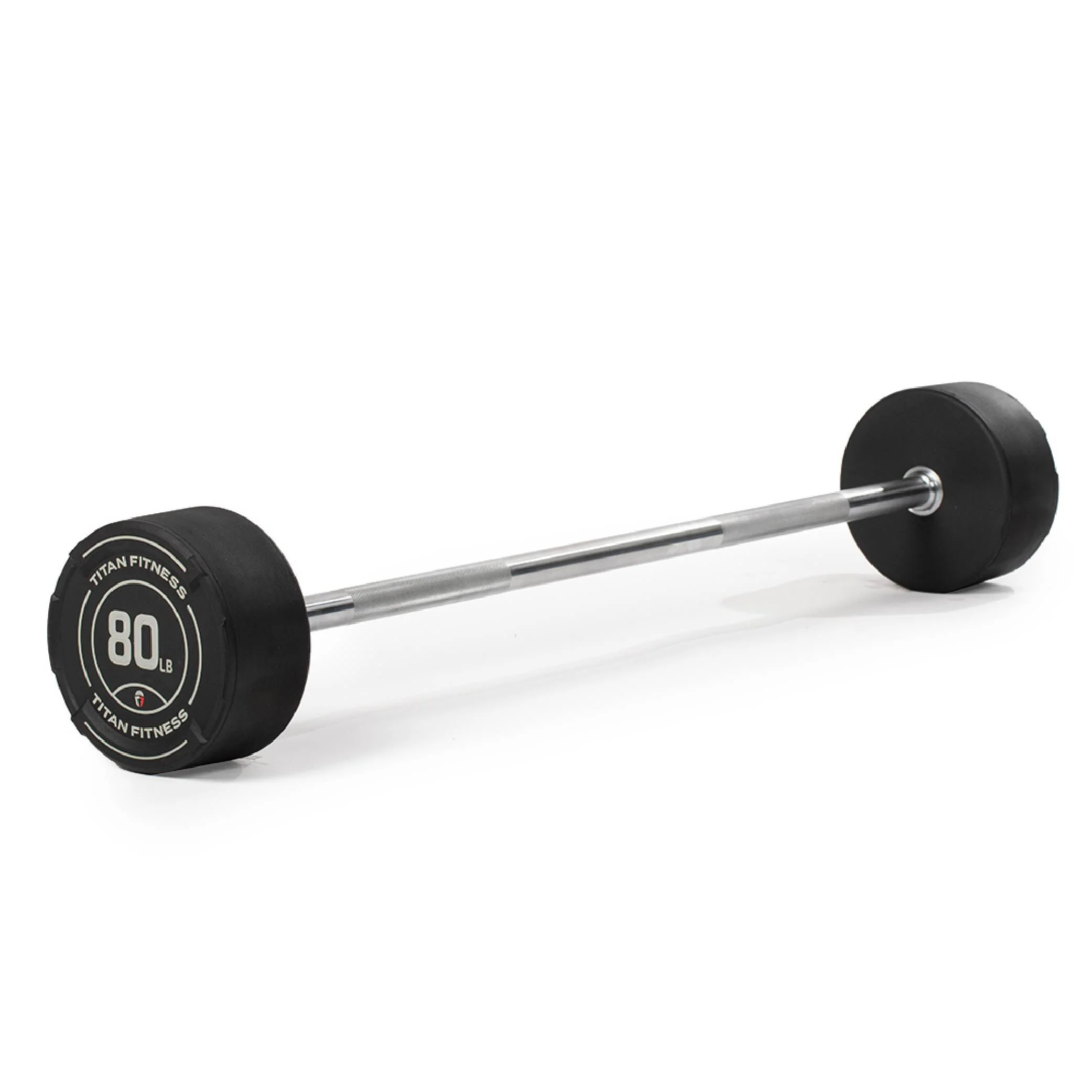 Scratch and Dent, 80 LB Straight Fixed Urethane Barbell