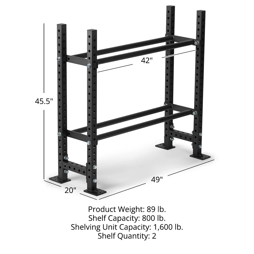 Scratch and Dent, Elite Series 2-Tier Mass Storage System with 42" Bumper & Medicine Ball Shelves - Image 10