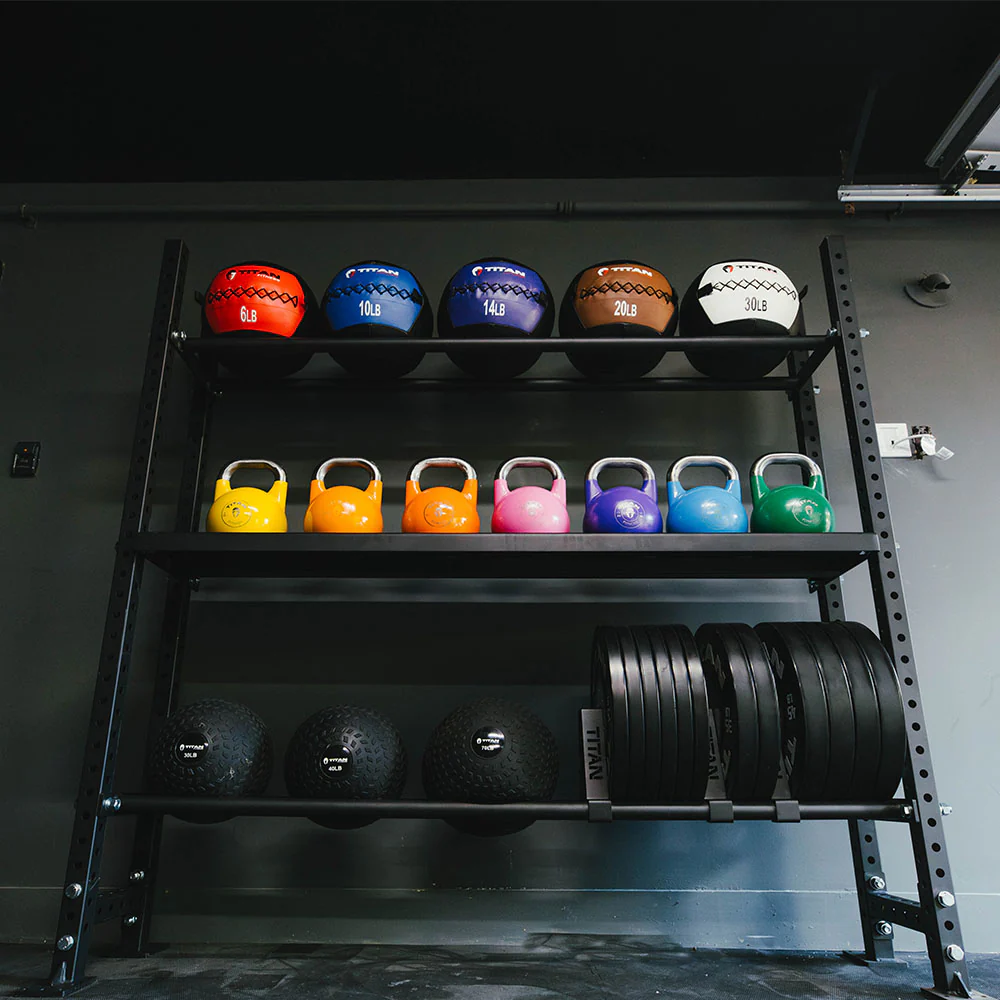 Scratch and Dent, Elite Series 2-Tier Mass Storage System with 42" Bumper & Medicine Ball Shelves - Image 3