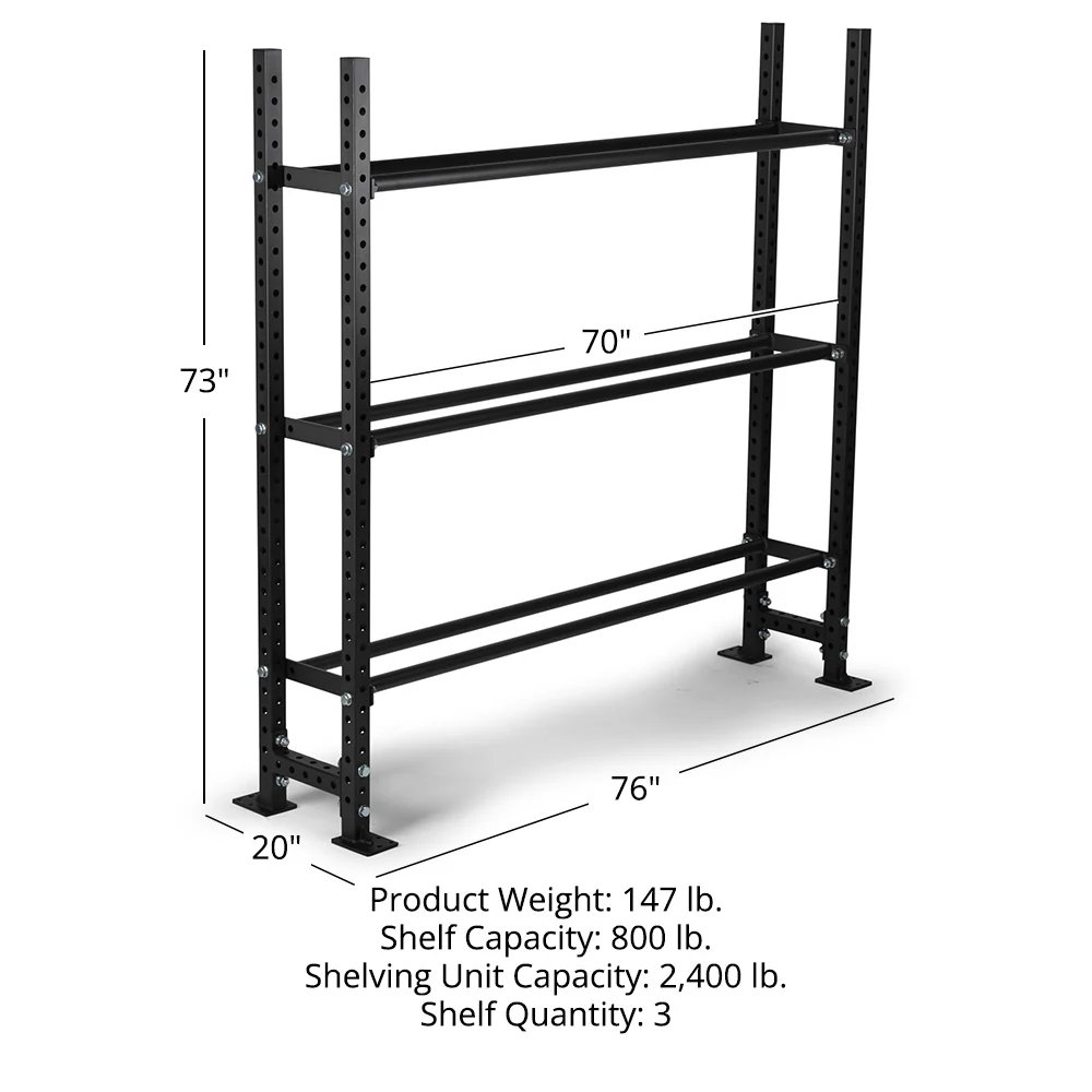 Scratch and Dent, Elite Series 3-Tier Mass Storage System with 70" Bumper & Medicine Ball Shelves - Image 10