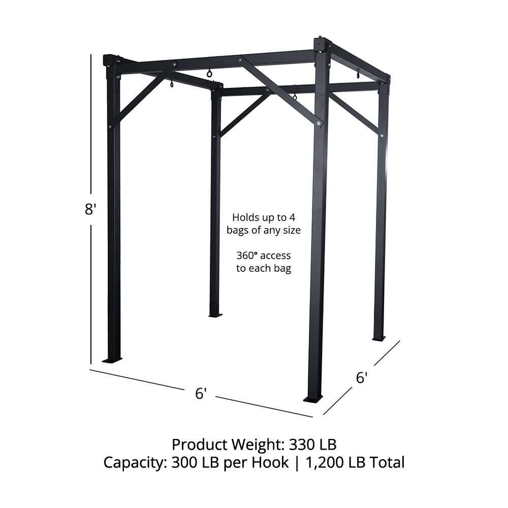 Scratch and Dent, Heavy Duty 4 Bag Boxing Stand | Bolt Down - Image 6