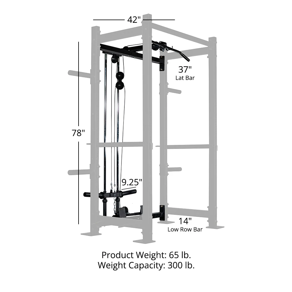 Lat Tower Rack Attachment Fits T-3 and X-3 Series Bolt Down Power Racks - Image 7