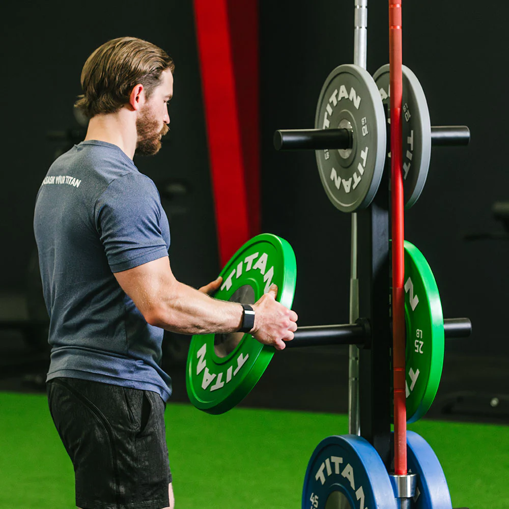 Portable Weight Plate and Barbell Storage Tree - Image 4