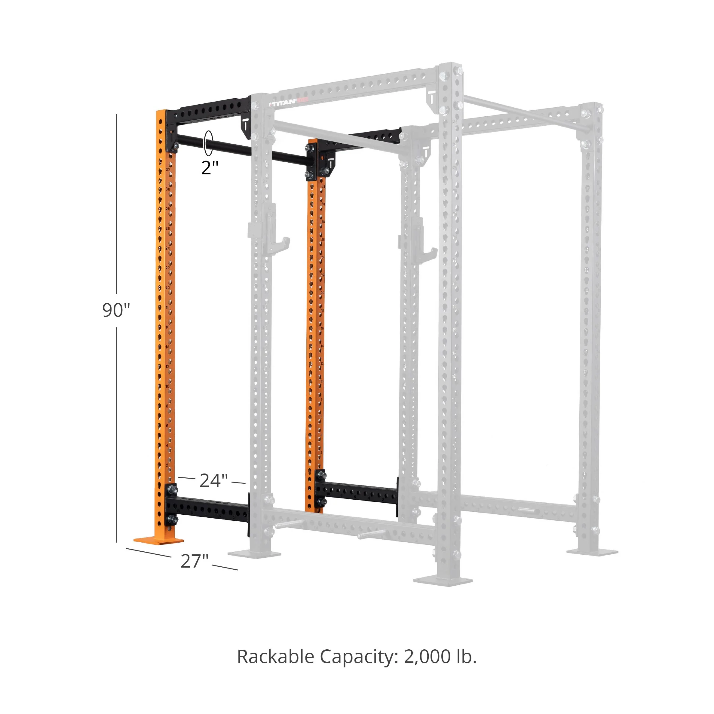 Scratch and Dent, TITAN Series 24-in Extension Kit | Orange - Image 7