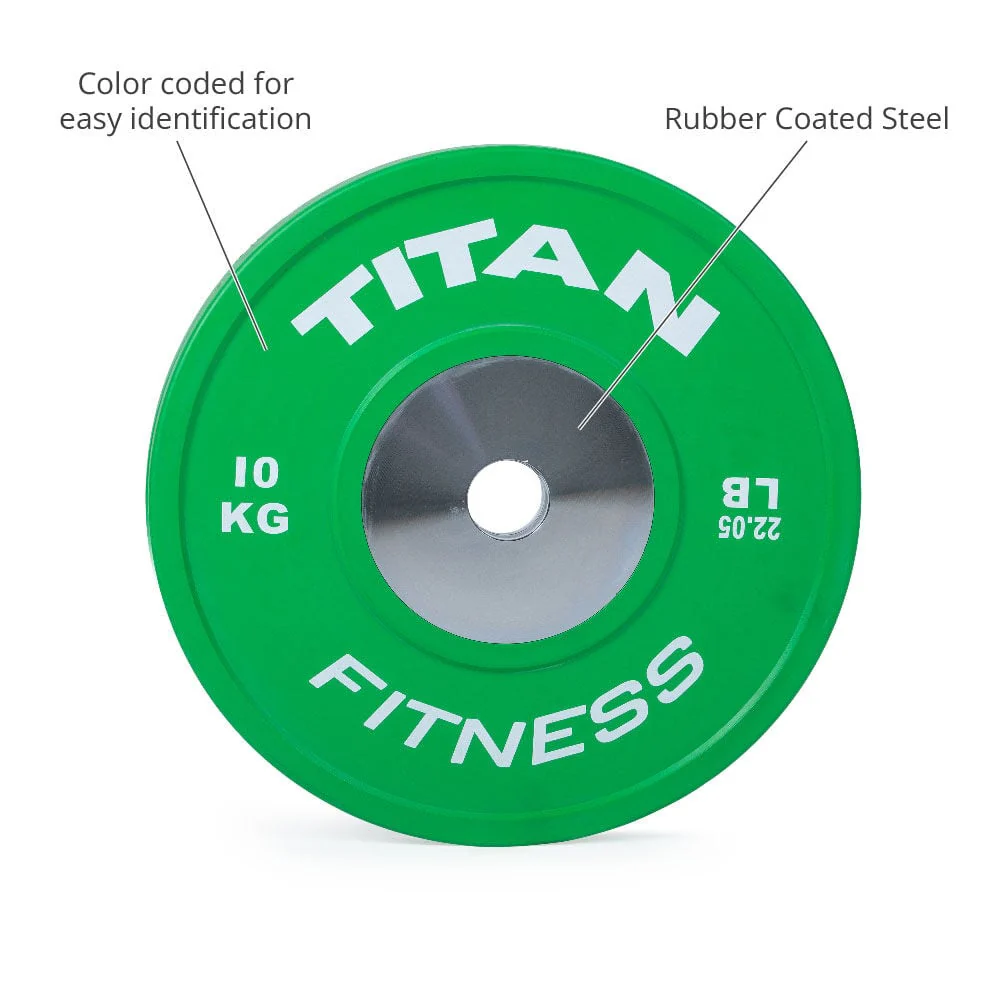 Scratch and Dent - Elite Olympic Bumper Plates | Color | 10 KG Pair - FINAL SALE - Image 2