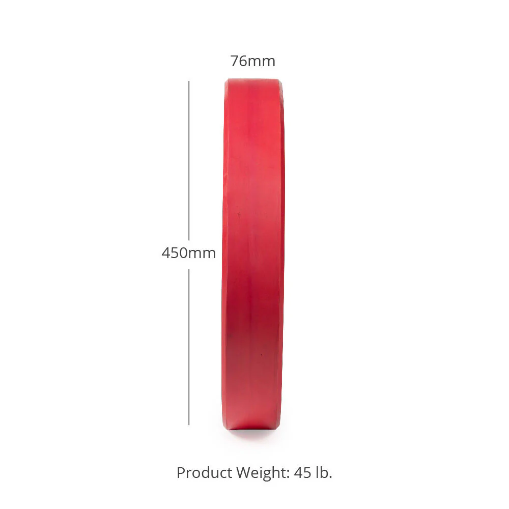 Scratch and Dent - Olympic Rubber Bumper Plates | Color | 45 LB Single | - FINAL SALE - Image 2