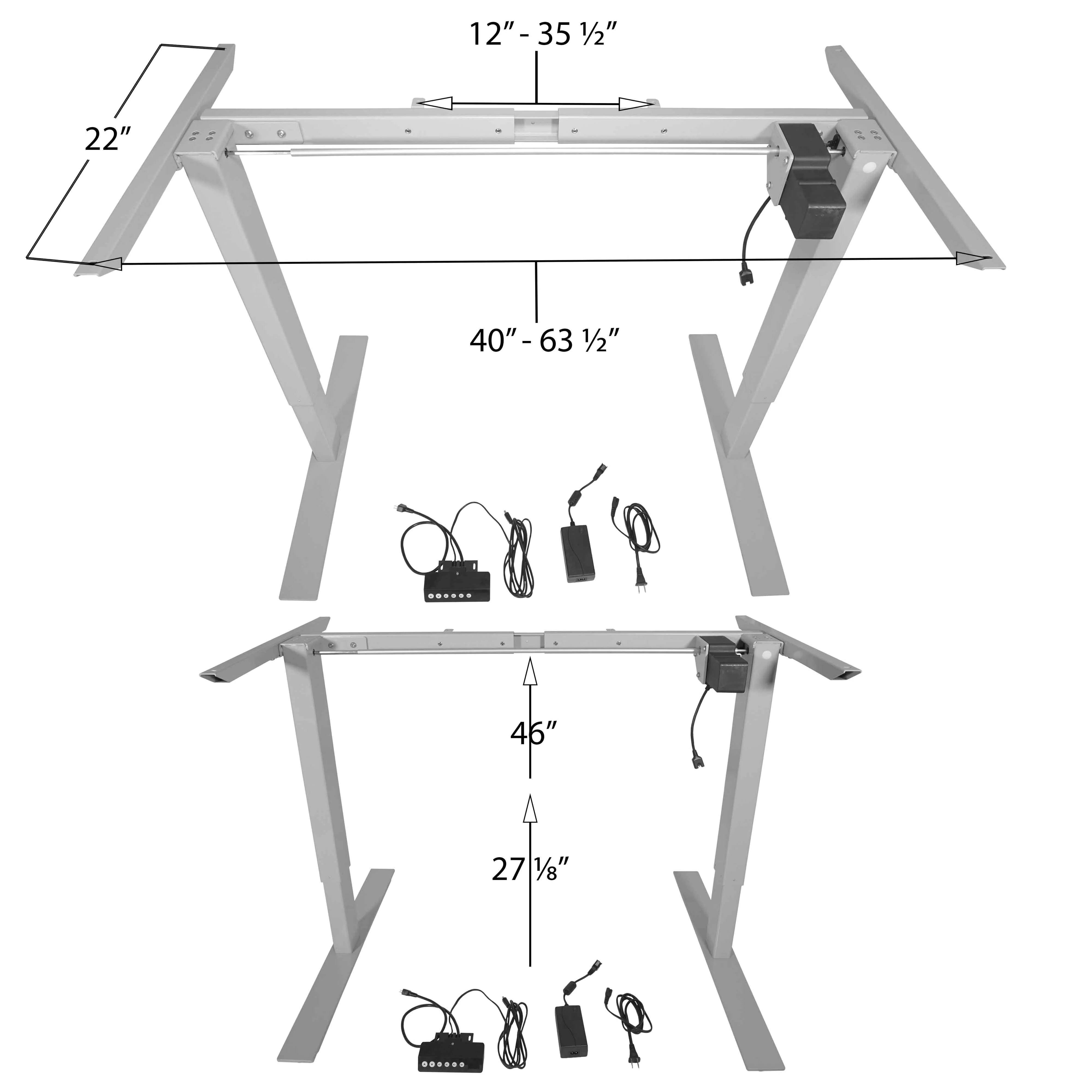 Single Motor Electric Adjustable Height A2 Sit-Stand Desk - Image 12